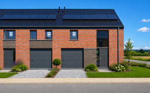 Maison neuve 3 façades avec garage et jardin